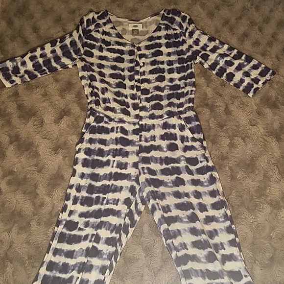 Old Navy Other - Blue&White printed jumpsuit!